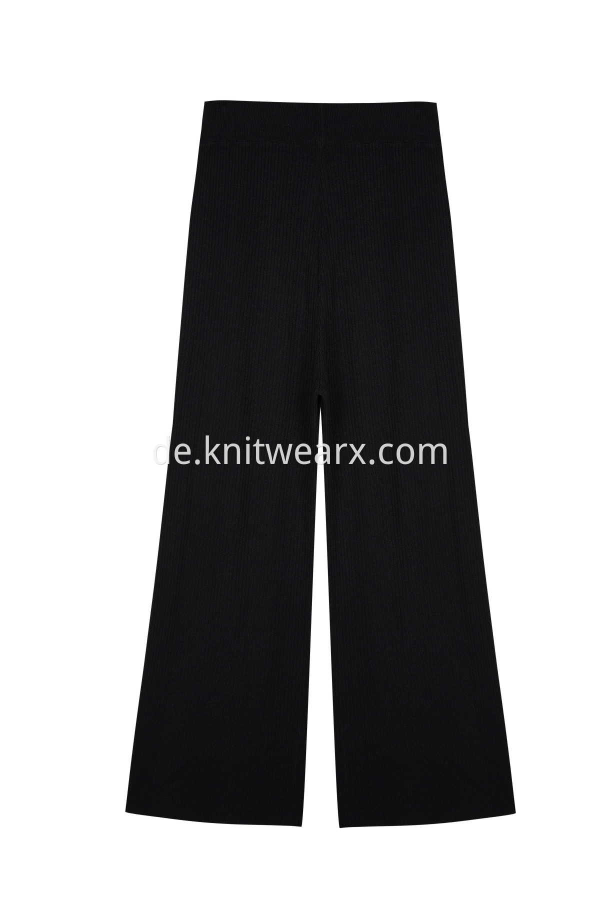 Women's Lightweight Wide Leg Pants Ribbed Knitted Trousers